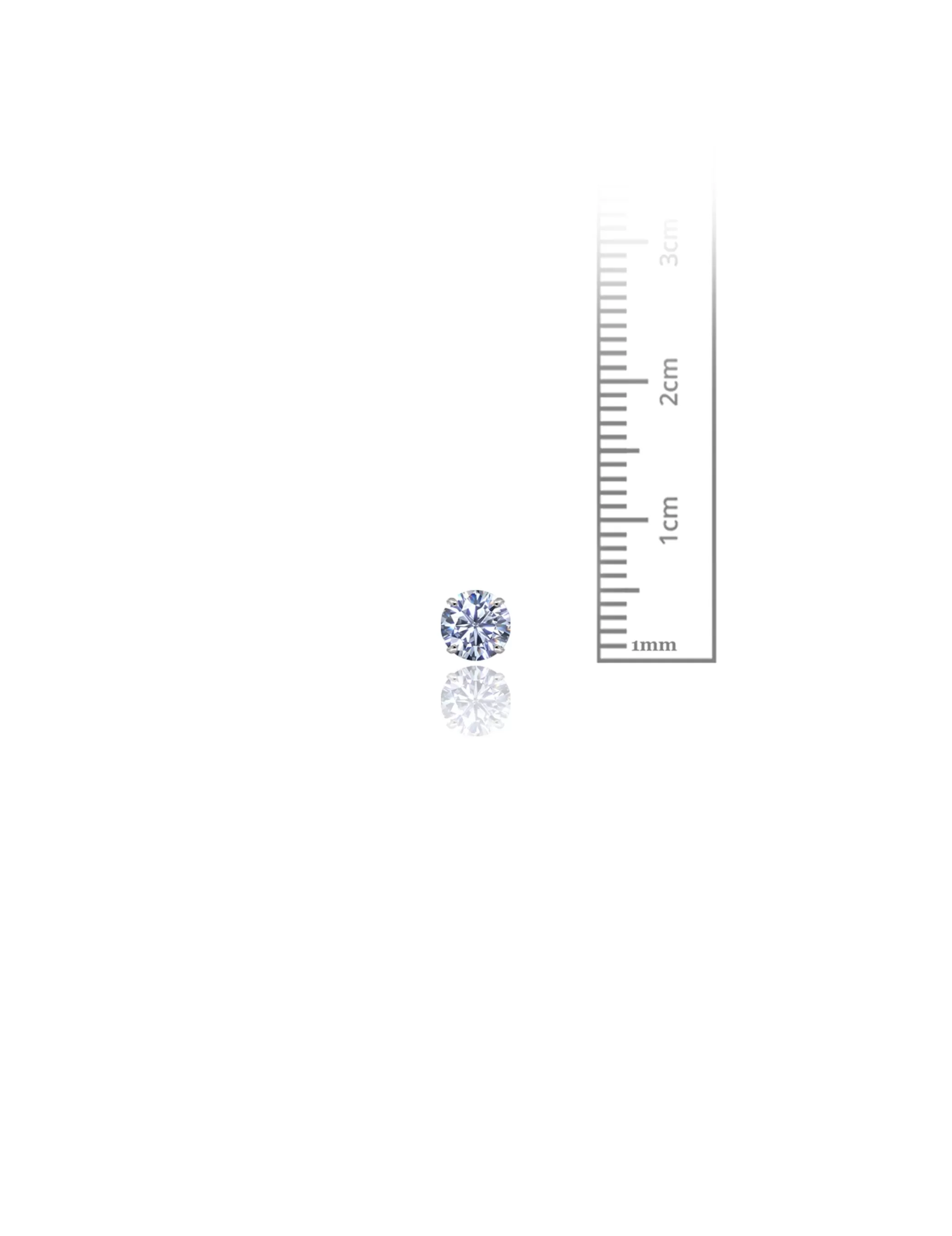 14K White Gold 5MM Round CZ Pushback Stud Earrings>Isaac Mizrahi Shop