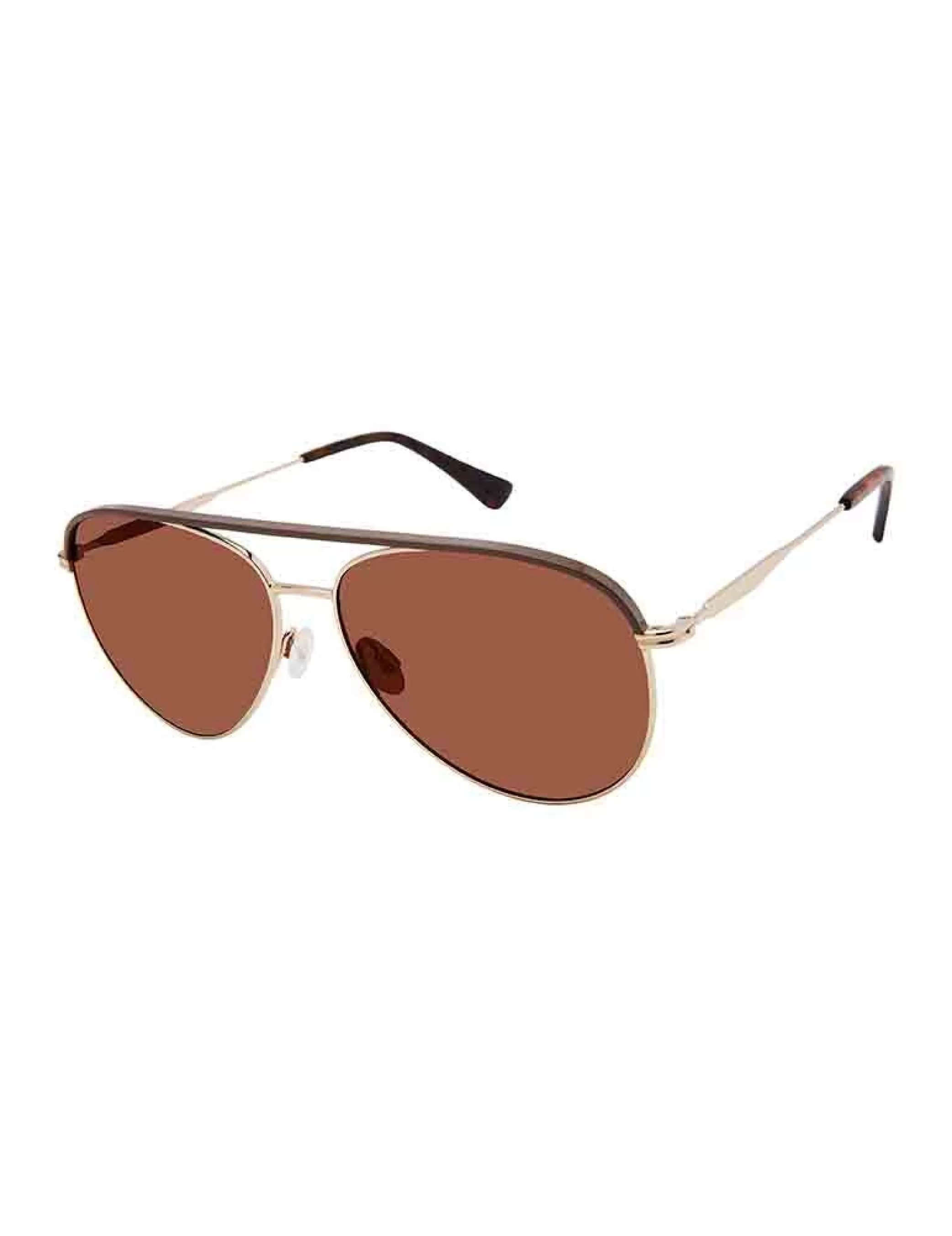 Men's Contrasting Classic Aviator Sunglasses>Isaac Mizrahi Online