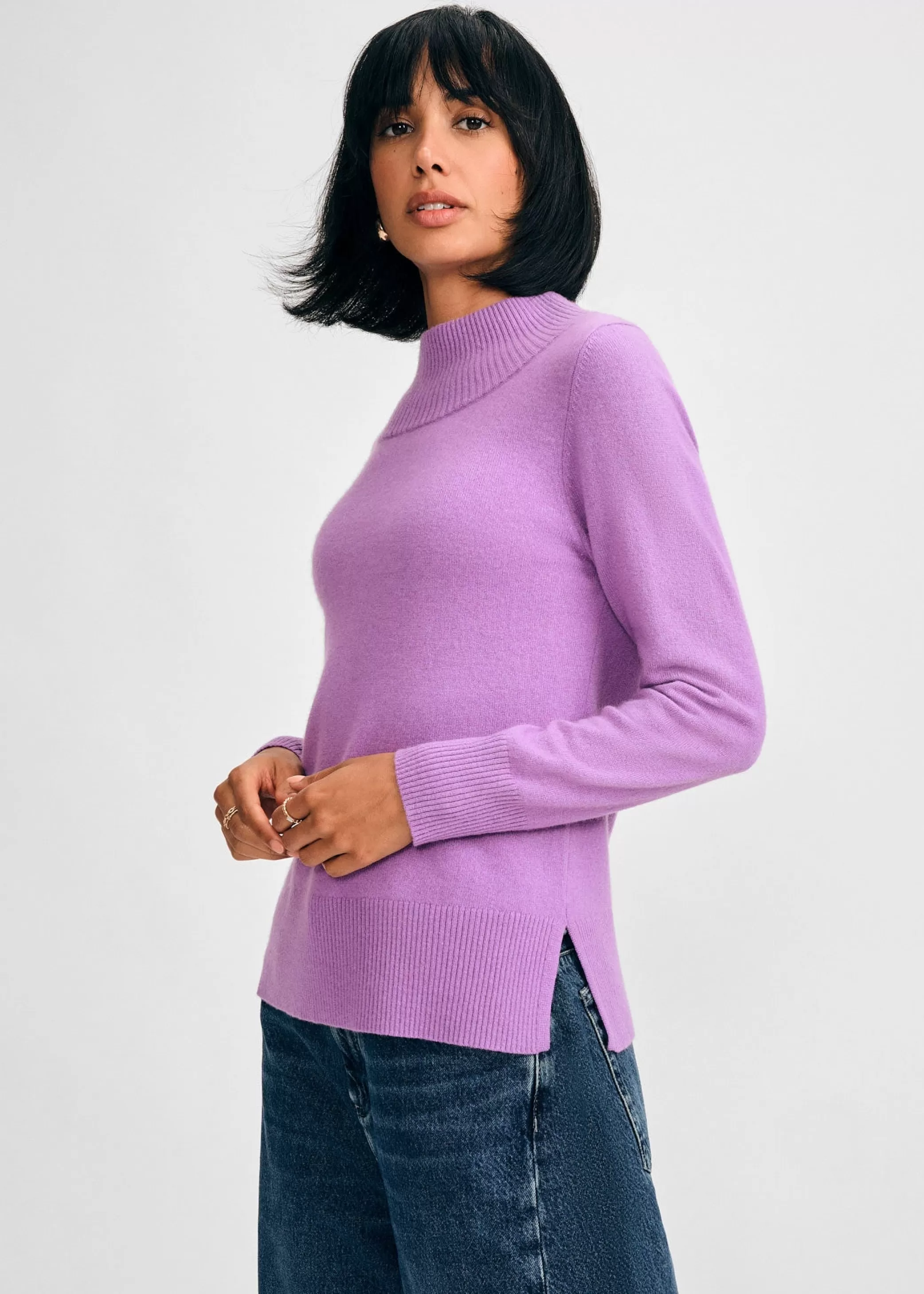 Mock Neck Sweater>Isaac Mizrahi Shop