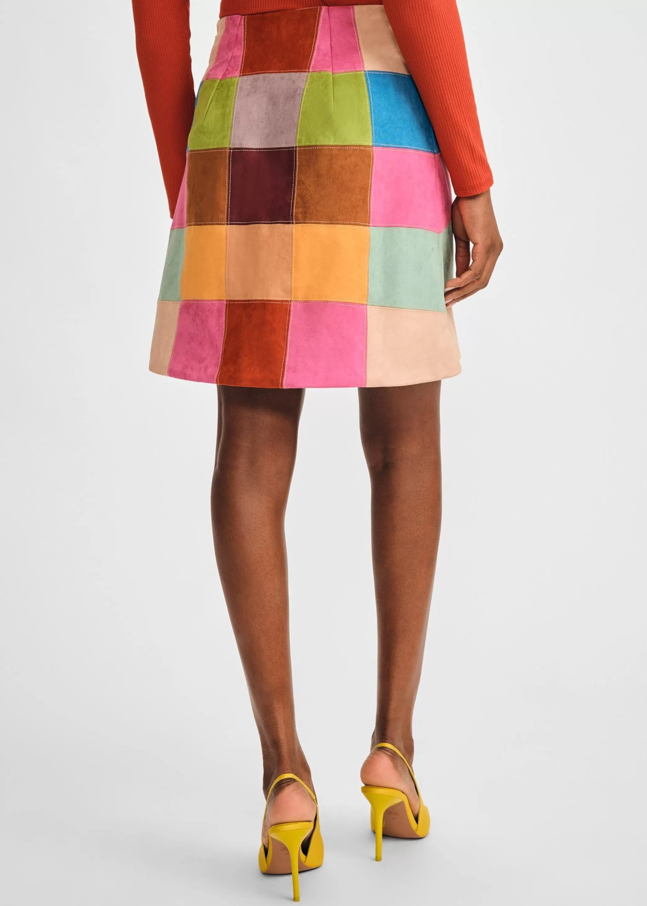 Patchwork Skirt>Isaac Mizrahi Online