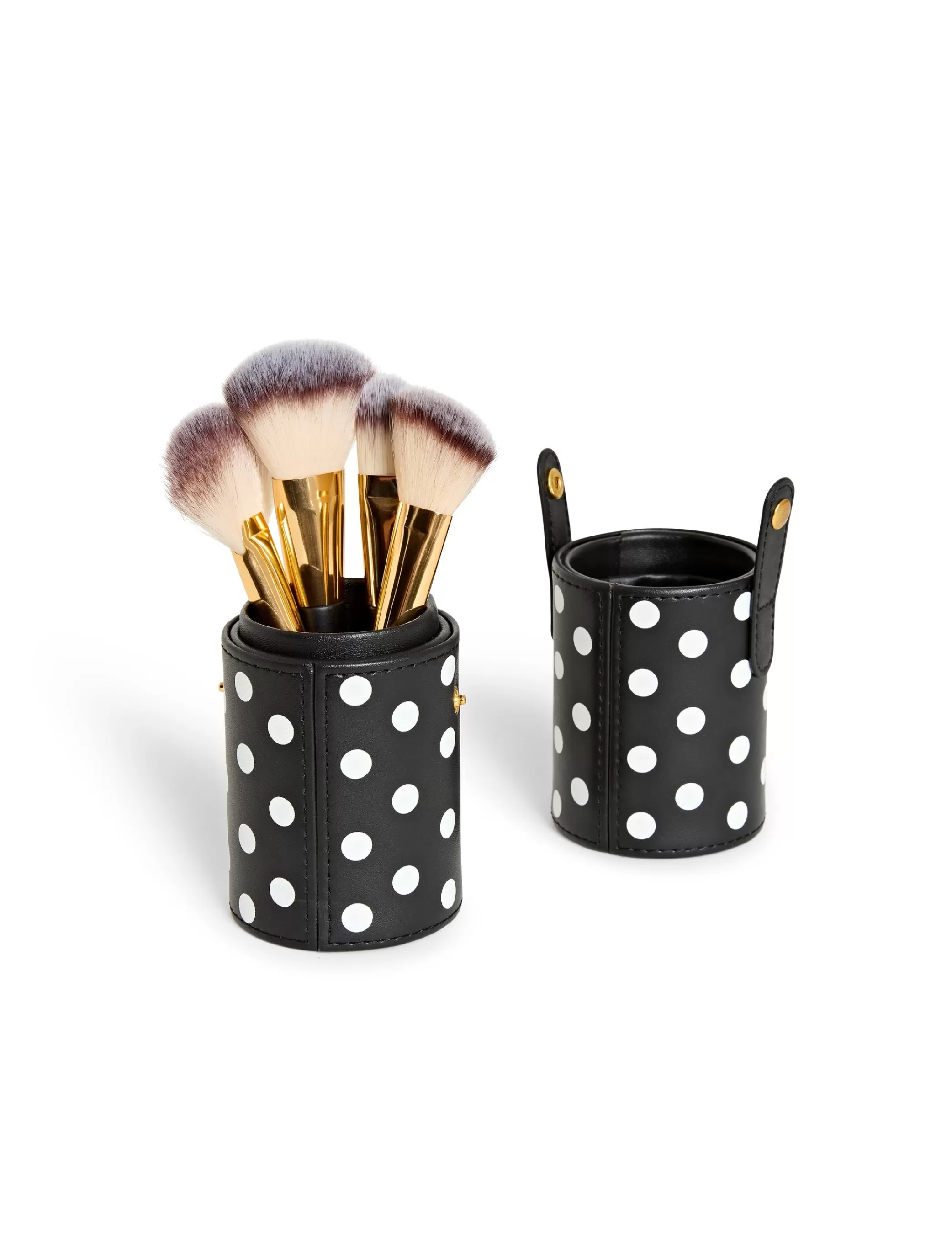 Polka Dot 4 Piece Brush Set with Case>Isaac Mizrahi Store