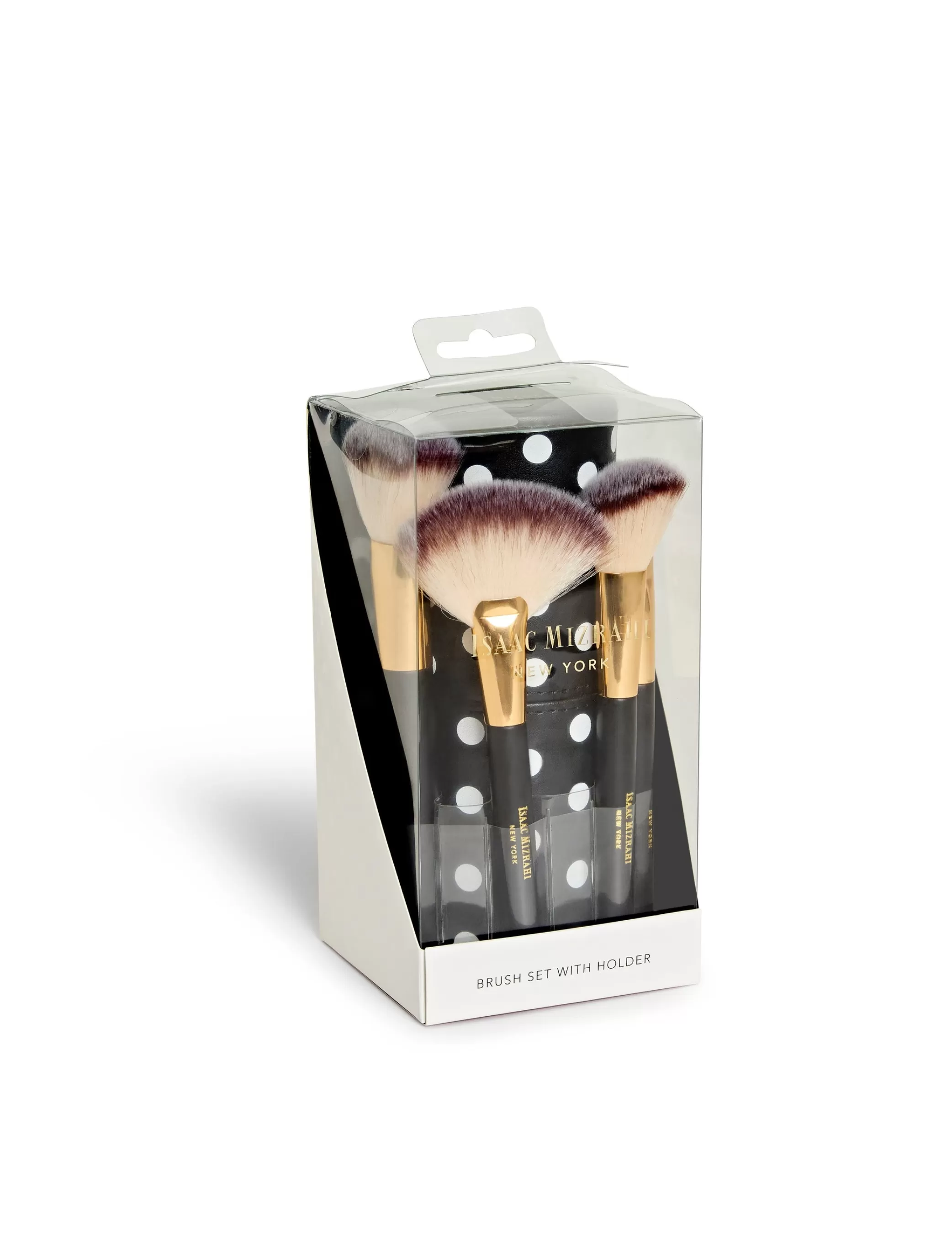 Polka Dot 4 Piece Brush Set with Case>Isaac Mizrahi Store