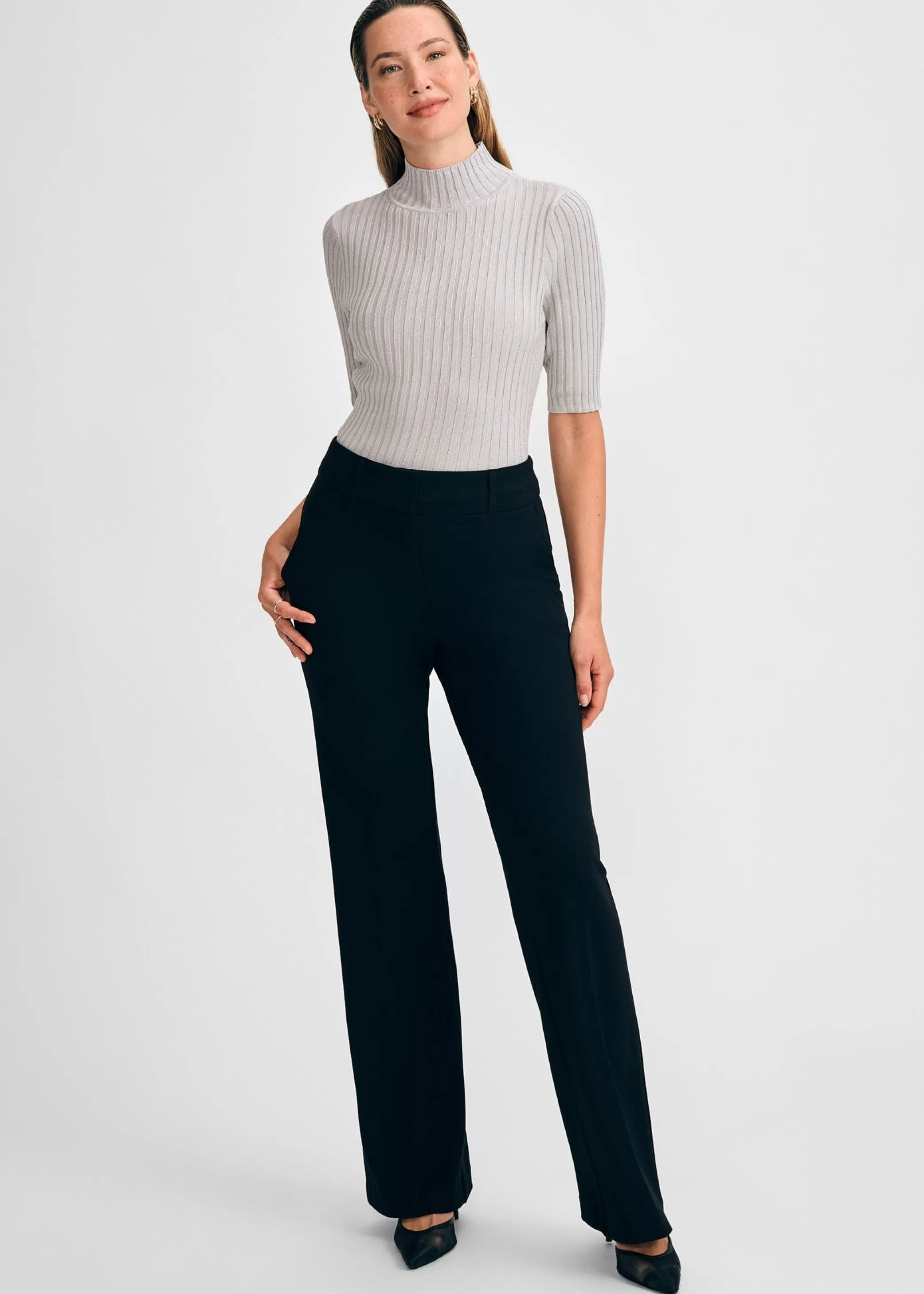 Ponte Flare Pant>Isaac Mizrahi Discount