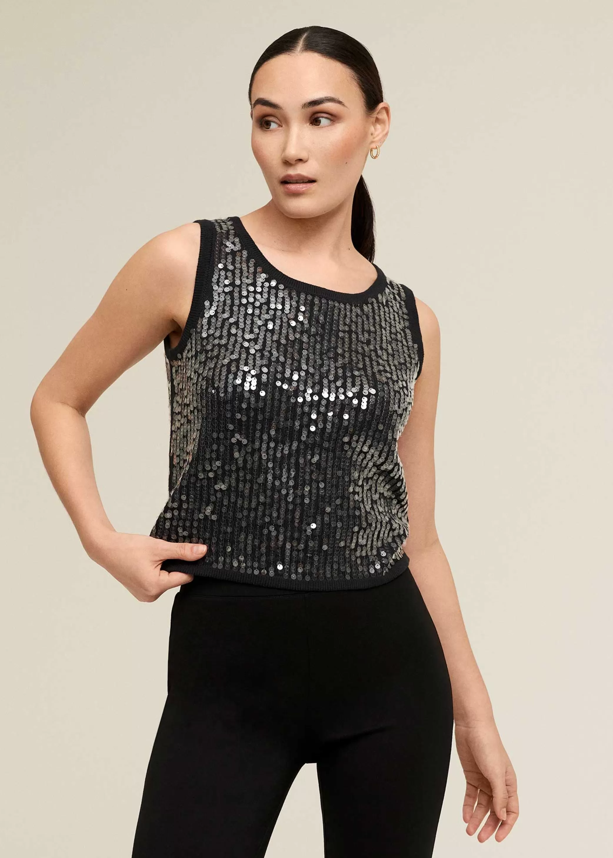 Sequin Tank Top>Isaac Mizrahi Best Sale