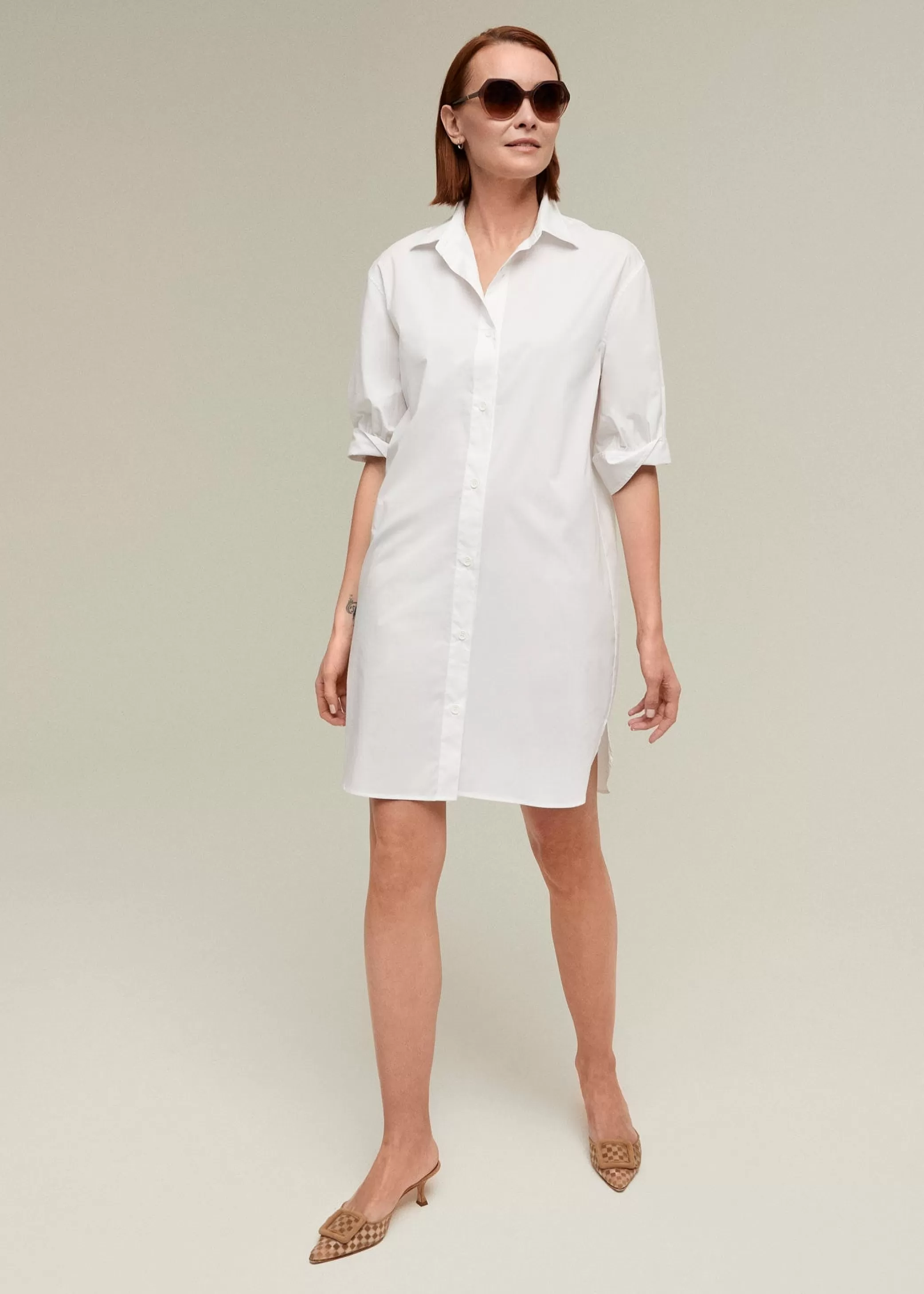 Short Sleeve Shirtdress>Isaac Mizrahi Outlet