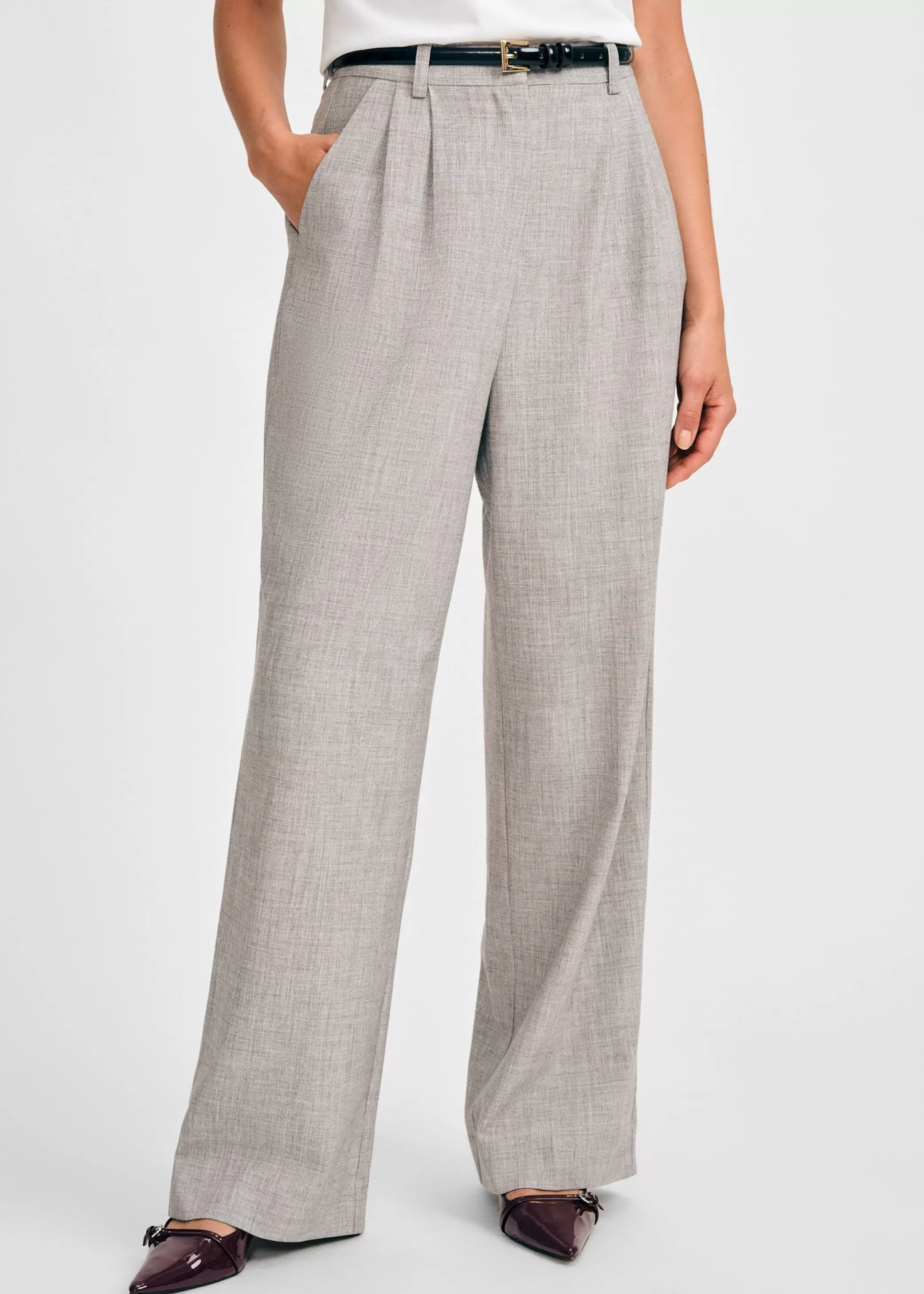 Wide Leg Pleated Pant>Isaac Mizrahi Cheap